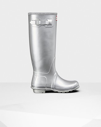 hunter silver boots
