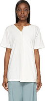 Thumbnail for your product : Maison Margiela Cream Jersey Pieced Chain- Collared T-Shirt