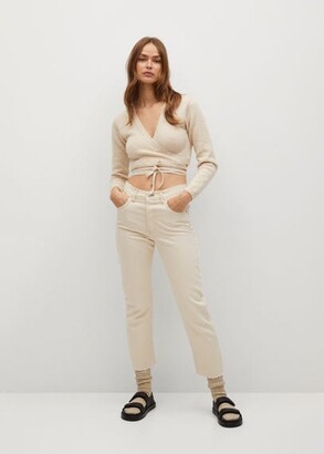 MANGO Ankle-length straight-fit jeans 