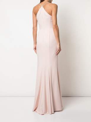 Amsale flared sleeveless gown