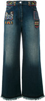 Valentino - jean ample à patchs brodés