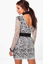 Thumbnail for your product : boohoo Boutique Hana Metalic Plunge Bodycon Dress