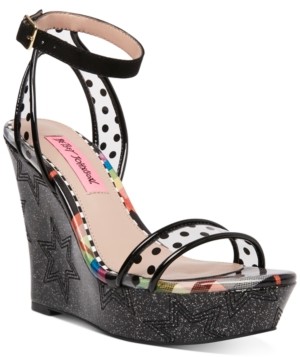 Betsey Johnson Charissa Platform Wedge Sandals Women's Shoes - ShopStyle