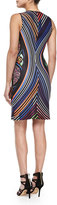 Thumbnail for your product : Clover Canyon Sleeveless Stained Glass-Print Sheath Dress