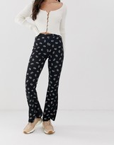 Thumbnail for your product : ASOS DESIGN Petite flare in shell print