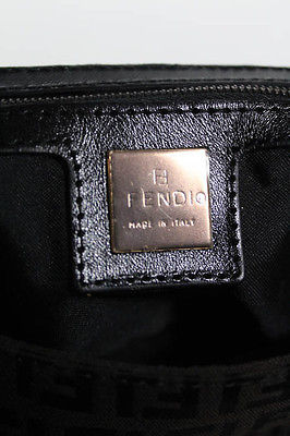 Fendi Brown Canvas Shoulder Handbag Size Small
