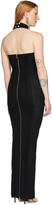 Thumbnail for your product : Balmain Black Transparent Stripe Halter Dress