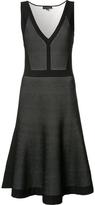 Narciso Rodriguez pleated trim flared dress