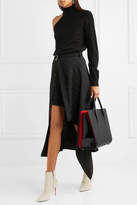 Thumbnail for your product : Christian Louboutin Paloma Large Textured And Patent-leather Tote - Black