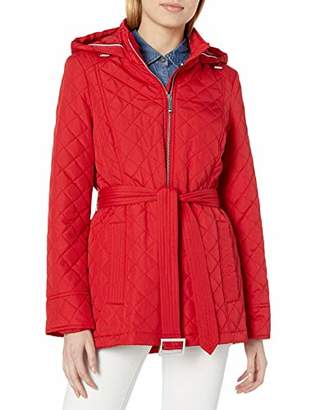 tommy hilfiger belted quilted coat