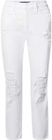 Alexander Wang - Cult Distressed High-rise Straight-leg Jeans - White