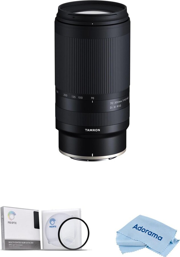 Tamron 70-300mm f/4.5-6.3 Di Iii Rxd Lens for Nikon Z Bundle with 67mm Uv Filter, Microfiber Cleaning Cloth