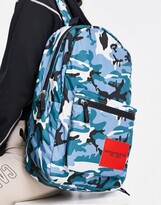 Thumbnail for your product : Calvin Klein Sports zip backpack 45cm in blue green camo print
