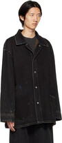 Thumbnail for your product : Maison Margiela Black Paint Denim Jacket