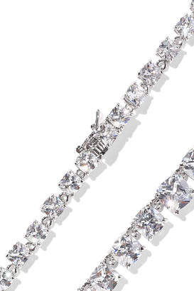 Kenneth Jay Lane Cz By Silver-tone Crystal Necklace