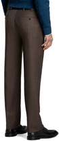 Thumbnail for your product : Brooks Brothers Madison Fit Plain-Front Brown Tic with Rust Deco Trousers