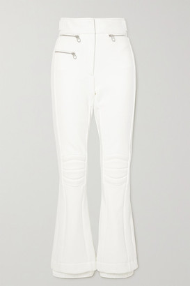 white bootcut pants