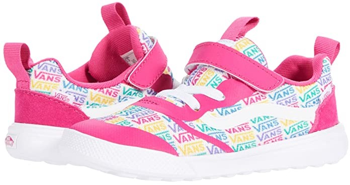 kids pink and white vans