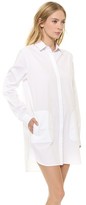 Thumbnail for your product : Alexander Wang T by Cotton Poplin Long Sleeve Shirtdress