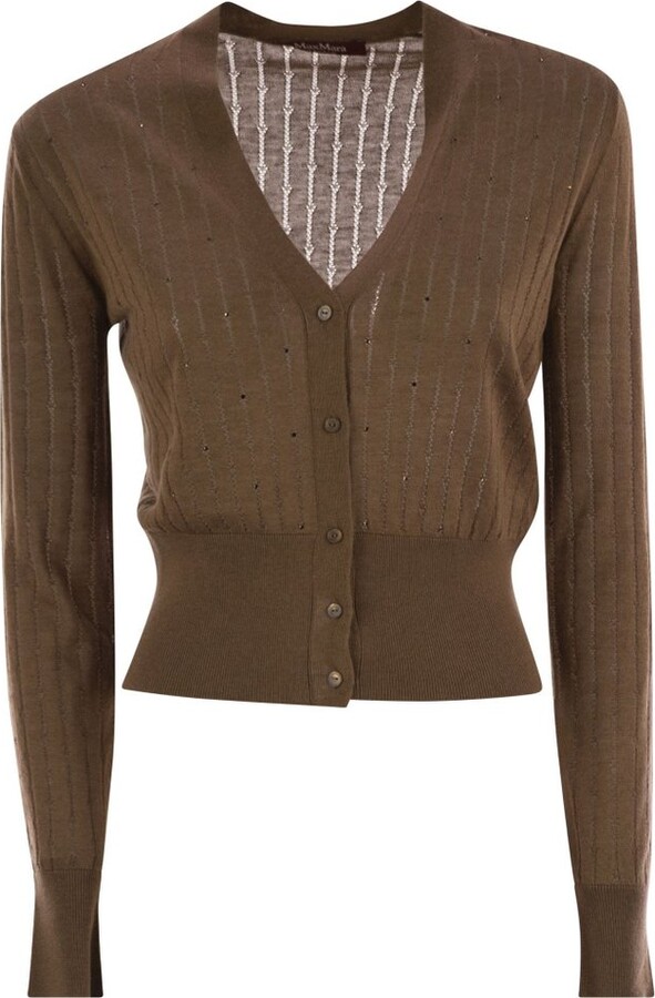 Studio Max Mara Sequin Embellished Knit Cardigan