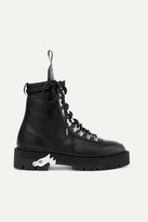 Thumbnail for your product : Off-White Off White Hiking Textured-leather Ankle Boots