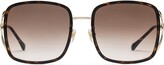 Thumbnail for your product : Gucci Low nose bridge fit rectangular sunglasses