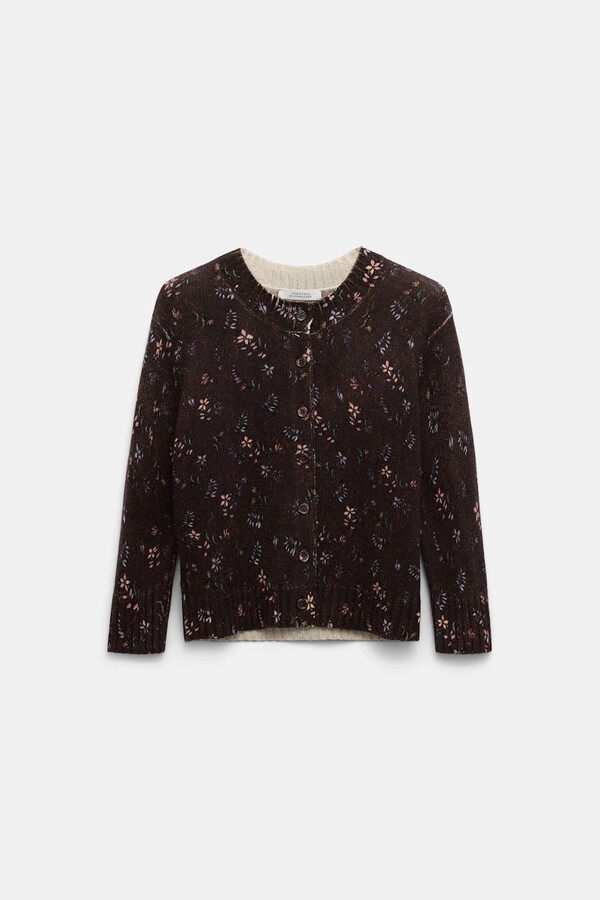 Dorothee Schumacher Virgin Merino-cashmere floral cardigan