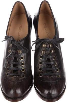 DSQUARED2 Leather Lace-Up Booties