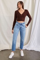 Thumbnail for your product : Forever 21 Women's Hook-and-Eye Cardigan Sweater in Brown Small
