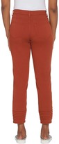 Thumbnail for your product : Logo by Lori Goldstein Regular Twill Ankle Pant w/ Moto Detail