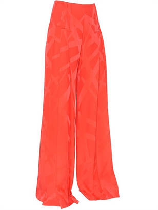 Capucci Printed Stretch Cady Flared Pants