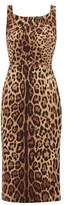 Thumbnail for your product : Dolce & Gabbana Leopard-print Silk-blend Crepe Midi Dress - Leopard