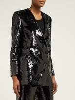 Thumbnail for your product : BLAZÉ MILANO Kelpie Sequinned Double Breasted Blazer - Womens - Black Multi
