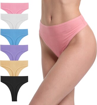 CuteByte 10 Pack Womens Cotton Underwear Sexy Stretch V-Waist
