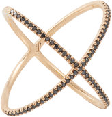 Thumbnail for your product : Black Diamond Eva Fehren & Rose Gold "X" Ring