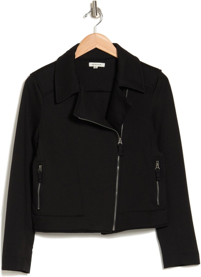 Max Studio Scuba Moto Jacket ShopStyle