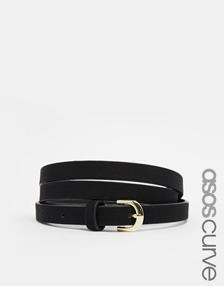 ASOS CURVE Skinny Faux Suede Waist And Hip Belt