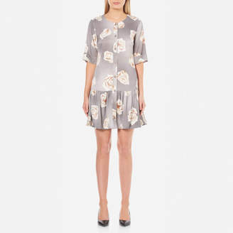Moschino Boutique Women's Rose Print Dress Grey