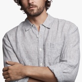 Thumbnail for your product : James Perse Long Sleeve Needle Stripe Linen Shirt