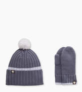 Thumbnail for your product : Ribbed Tip Cuff Hat / Mitten Set