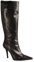 Thumbnail for your product : Charles David black leather back zip pointed toe stacked heel 'Dallas' boots