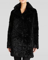 Thumbnail for your product : Diane von Furstenberg Coat - Catherine Laser Cut Rabbit Fur