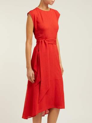 Freya Cefinn Tie Waist Voile Midi Dress - Womens - Red