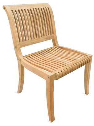 One Kings Lane Palm Outdoor Side Chair - Natural - Brown