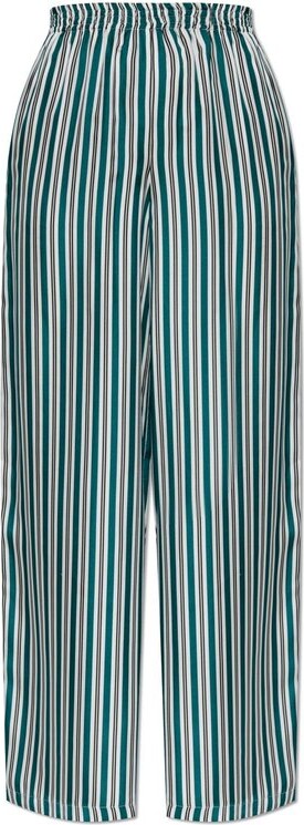 Max Mara Ladino Striped Wide Leg Trousers