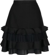ruffle-detail A-line skirt 