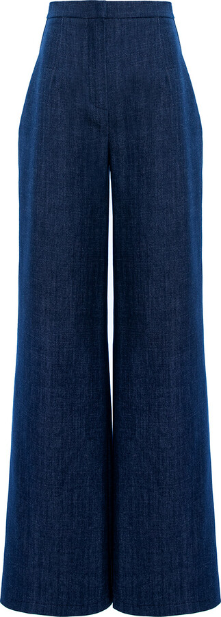 Bluzat Blue Denim Straight Trousers