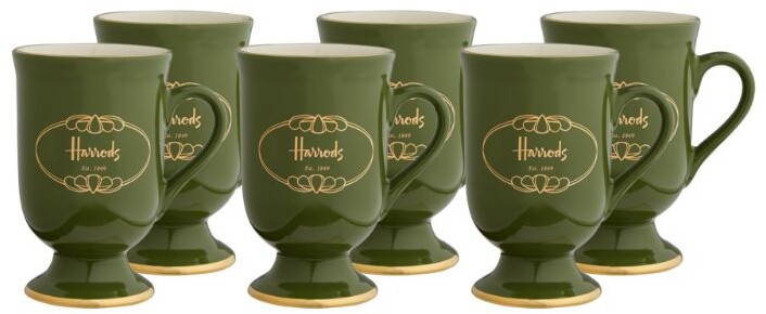 Harrods 6 Green Pedestal Mugs - ShopStyle