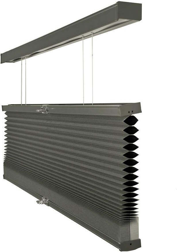 Chicology Cut-to-Size Tarp Grey Cordless Top Down Bottom Up Blackout Insulating Polyester Cellular Shade 40 in. W x 72 in. L