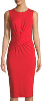 Thumbnail for your product : Michael Kors Collection Knotted Sleeveless Matte Jersey Sheath Dress